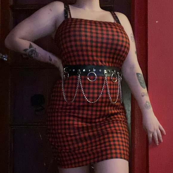 Hot Topic Dresses & Skirts - ☠️2/$30☠️ Black & Red Buffalo Plaid Dress